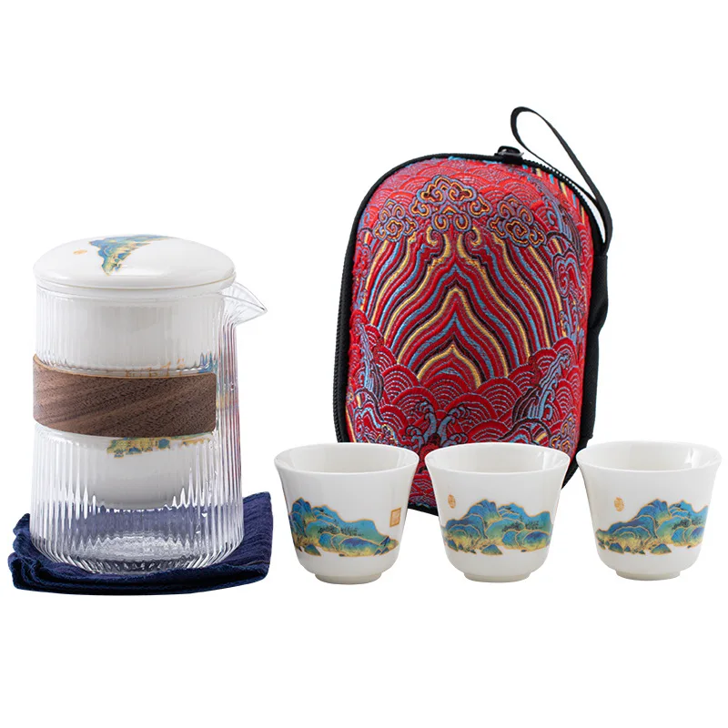 Korean Tea Set - Travel Kungfu Tea Set Teapot Tea