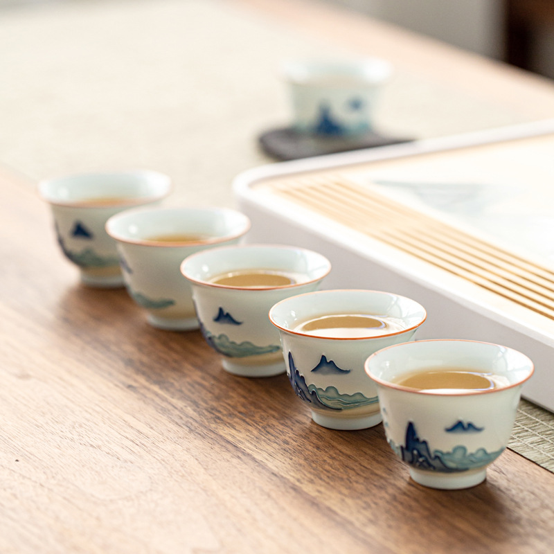 Hand-painted Kung Fu Tea Cup,  - Celadon Ceramic Cup recension och pris