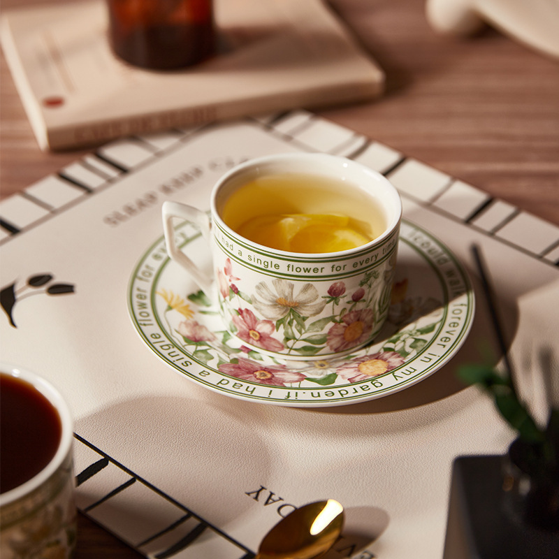 French Retro Style Coffee Cup  - Korean Tea Set recension och pris